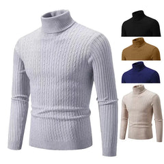 Men’s Essential Turtleneck Pullover | 2026 Winter High-Neck Knitted Sweater
