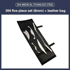 304 Stainless Steel IASTM Gua Sha Set – 5-Piece Fascia Scraper & Muscle Recovery Kit