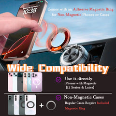 Vacuum Magnetic Car Phone Holder, 360 Degree Rotating and Folding, Suitable for Car Screen, Desktop by Snagg A Phone Holder