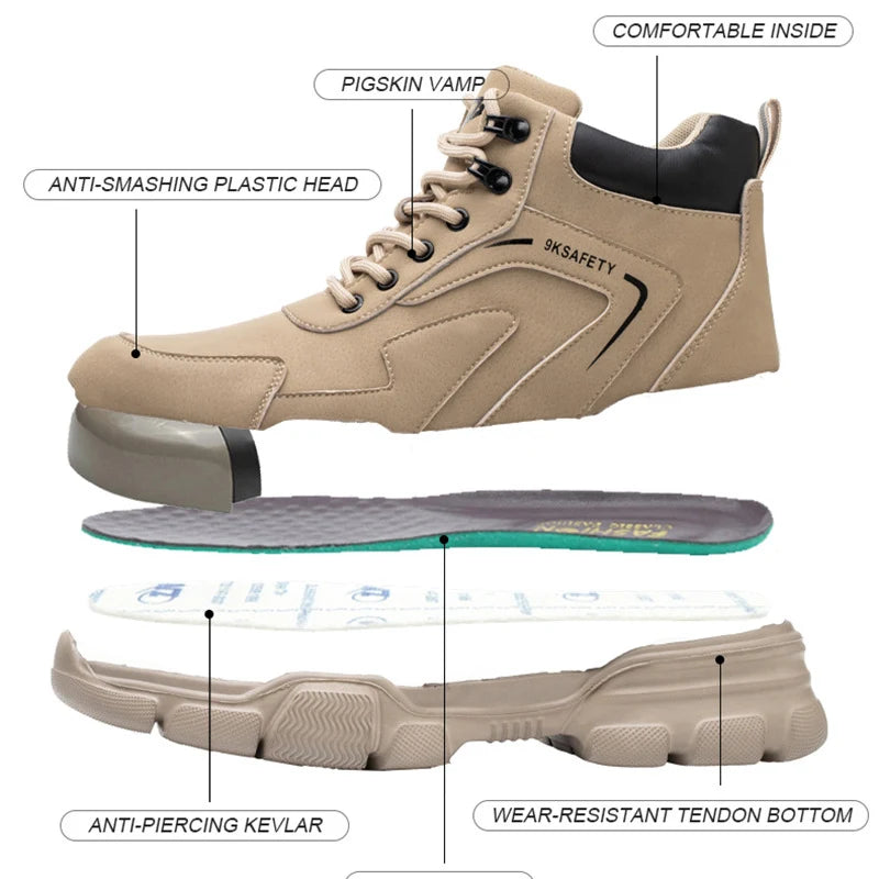 Men’s Steel Toe Safety Work Boots by Snagg A Shoes