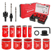 16 PCs M42 8% Cobalt Bi-Metal Hole Saw Set & Professional Installation Kit