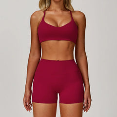 Women's 2/3-Piece Long Sleeve Yoga Suit | Sports Bra Running Workout Gym Tracksuit Athletic Wear