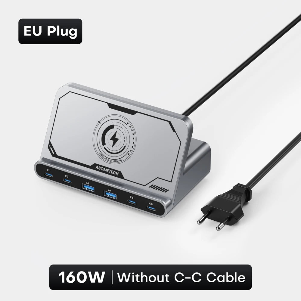 Wireless Fast Charger with 65W PD & 45W PPS Type-C Ports by Snagg A Charging Station