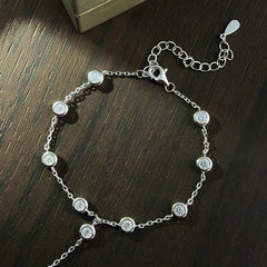 3mm D Color Moissanite Adjustable Tennis Bracelet - SnaggIt