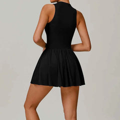 Women's Backless Sports Jumpsuit | Zipper Yoga Romper Sleeveless One-Piece Workout Bodysuit