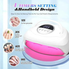380W High Performance Professional UV/LED Nail Station – 84 LED Smart Curing System