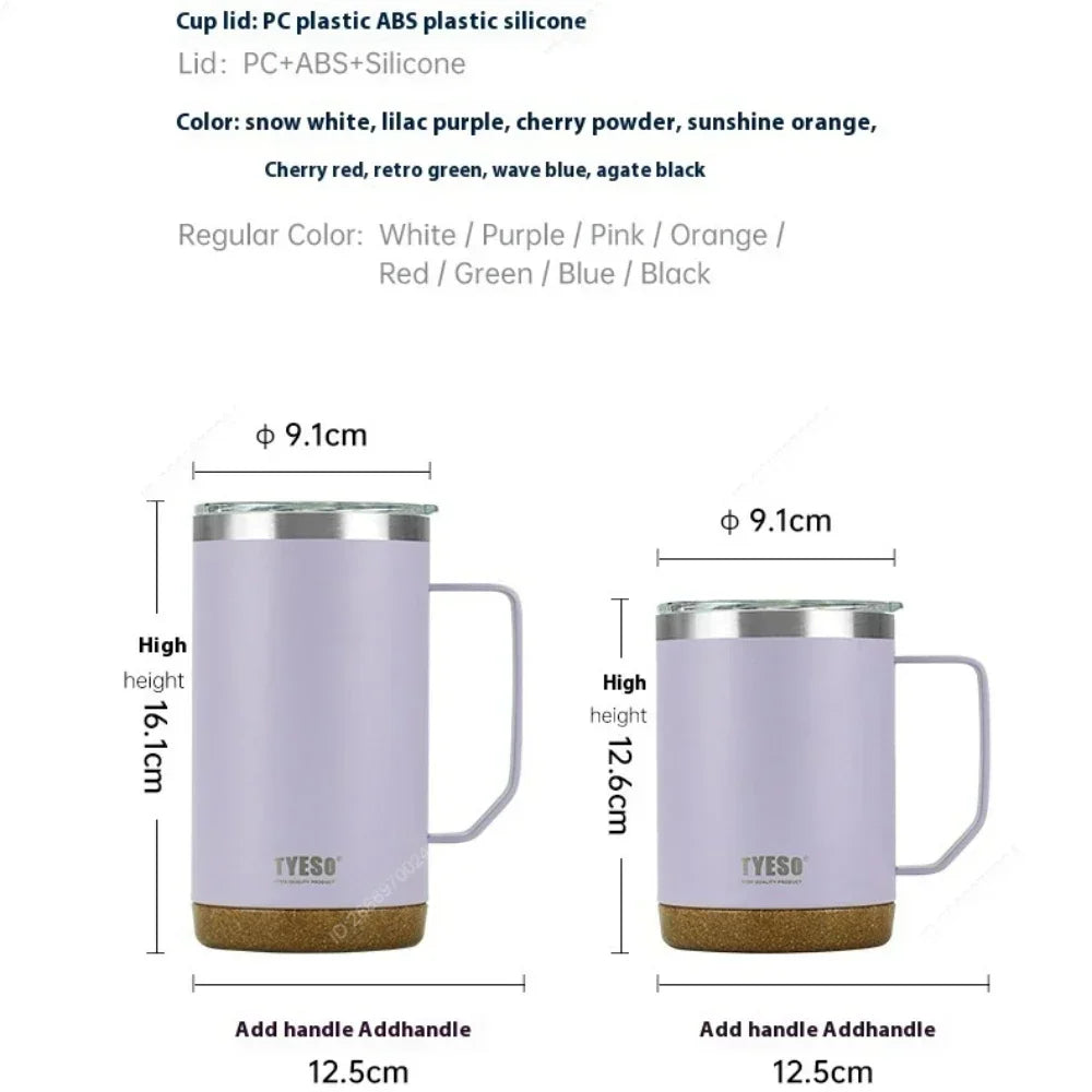 Premium Insulated Coffee Mug Wood Grain Base Office by Snagg A Cup