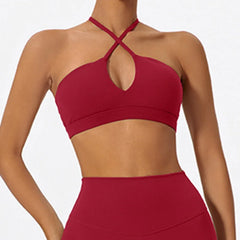 Women's Cross-Back Sports Bra | Stretch Yoga Gym Training Fitness Workout Underwear Top