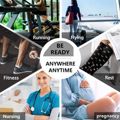 Unisex Compression Socks 20–30 mmHg Graduated Support for Nurses, Runners & Travel