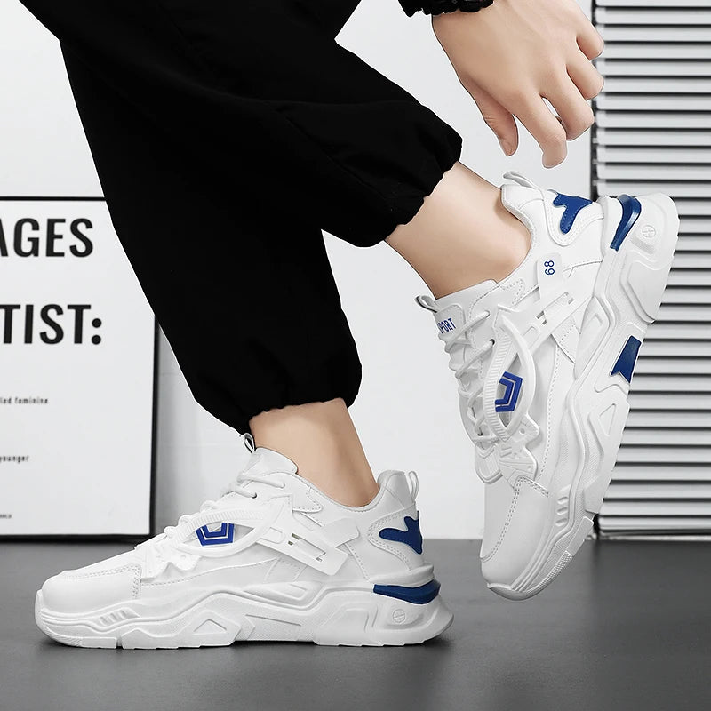 Men’s Mesh Thick-Soled Casual Sneakers by Snagg A Shoes