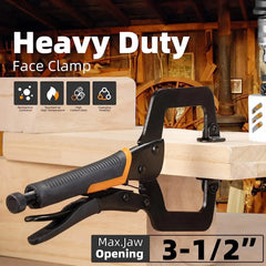 9”/11” Adjustable Metal Face Clamp 2PCS – Pocket Hole, Woodworking & Welding C-Clamps