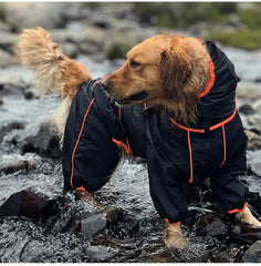 Waterproof Dog Rain Jacket for Large Dogs – Breathable Snow-Proof Windproof Outdoor Coat with Legs