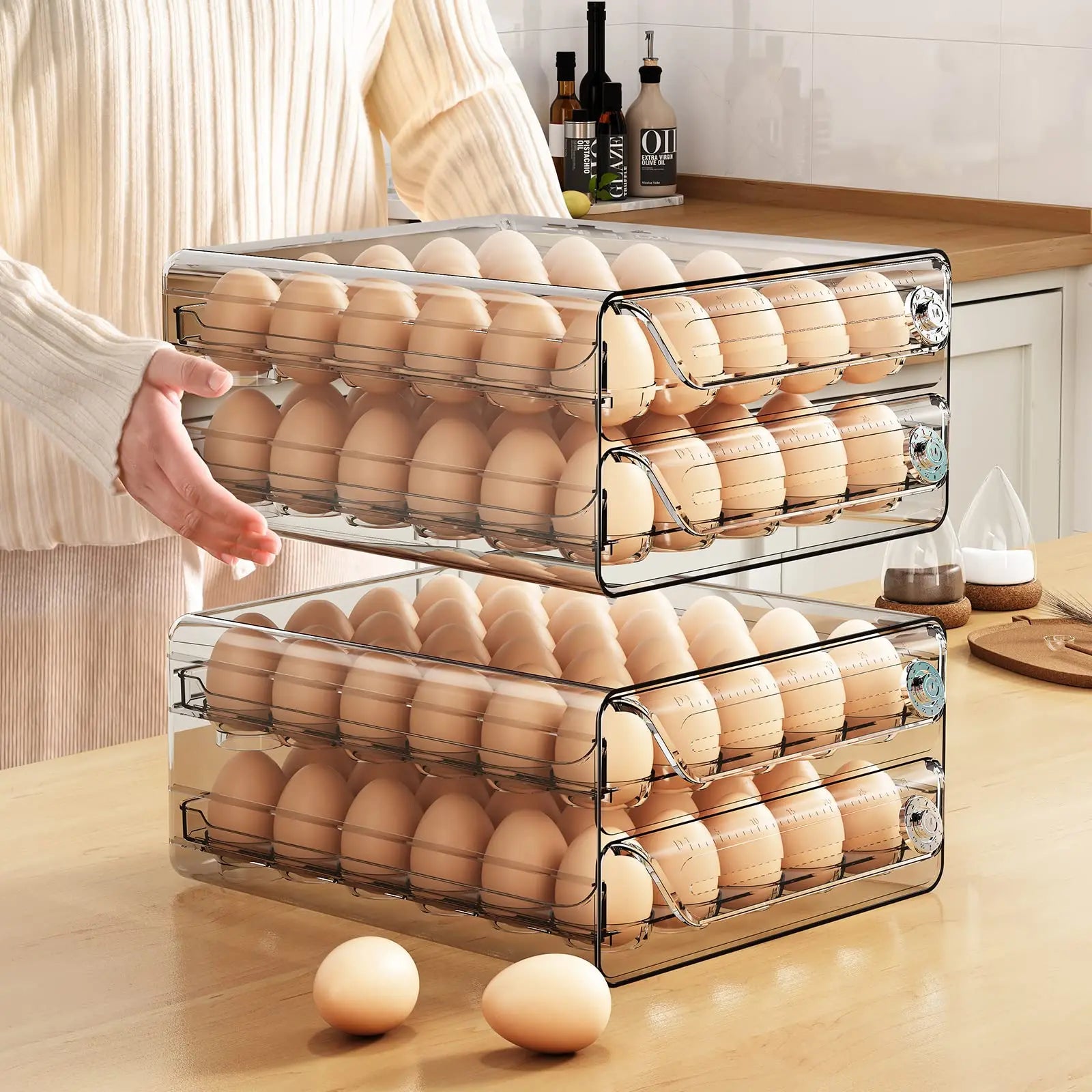 Egg Holder for Refrigerator by Snagg A Tray