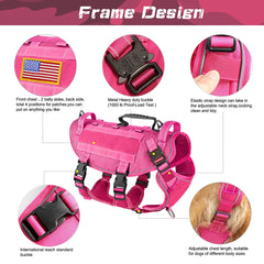 Military Tactical Dog Harness – Escape-Proof, Reflective & Durable by Snagg A Harness