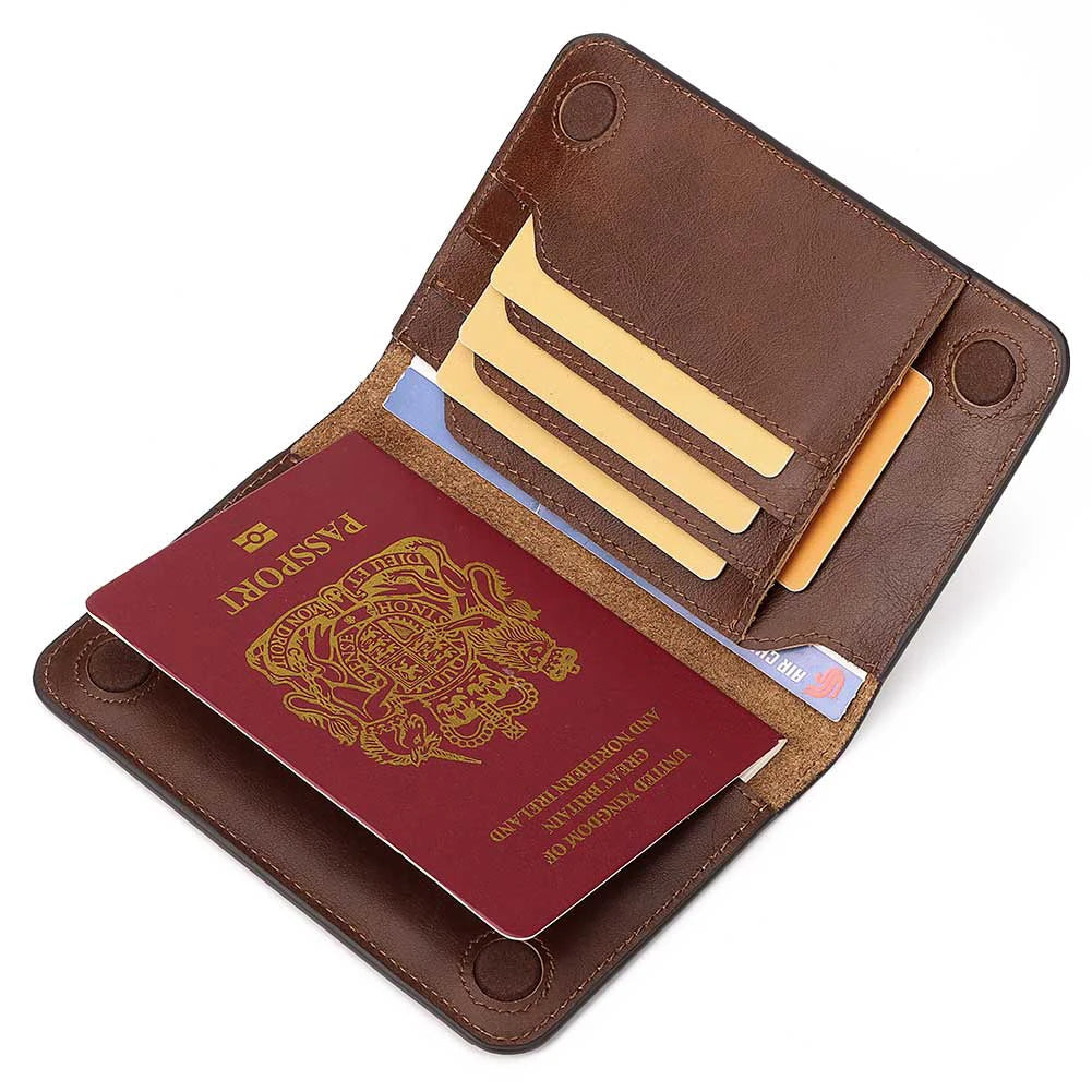Genuine Leather RFID Passport Holder by Snagg It Wallet