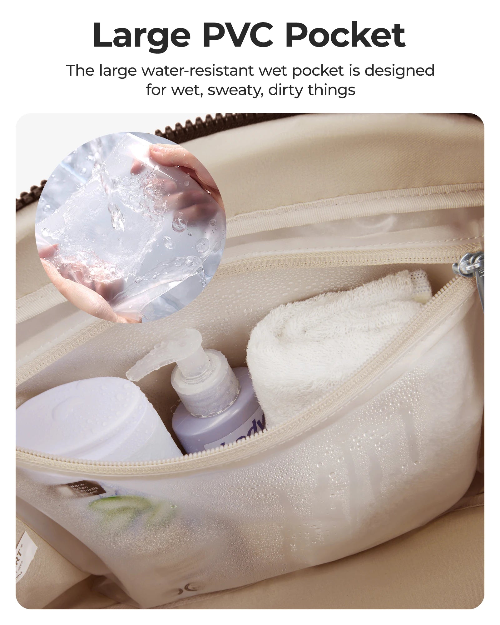Women's Lightweight Weekender Duffel Bag – Water-Resistant Travel & Gym Carry-On with Wet Pocket (24L+)