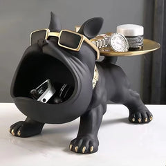 Bulldog Resin Figurine with Storage Compartment by Snagg A Sculpture