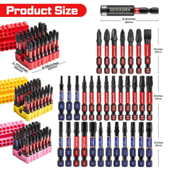33 Pcs Professional Impact Screwdriver Bit Set | S2 Steel Magnetic Bits with 2.4" Holder & Flexible Storage Base