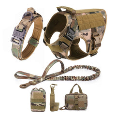 Tactical Dog Harness with MOLLE Pouches – Training Vest for Medium & Large Dogs, German Shepherd