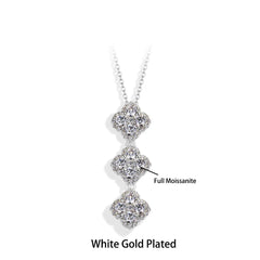 Full Solid 925 Sterling Silver Moissanite Pendant Necklace by Snagg A Necklace