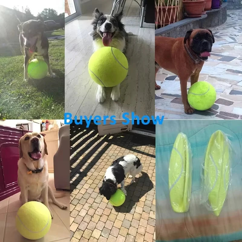 Giant Inflatable Tennis Ball for Dogs by Snagg A Toy