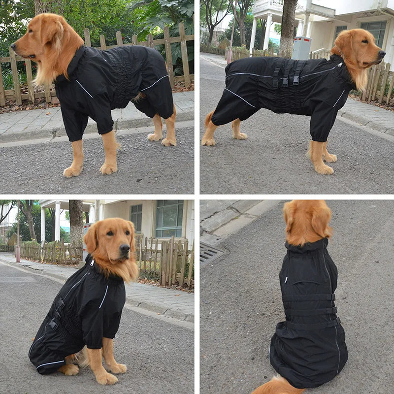 Waterproof 4-Leg Dog Raincoat Jumpsuit by Snagg A Raincoat