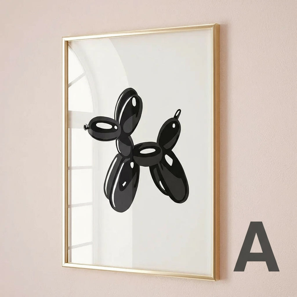 Modern Preppy Balloon Dog Canvas Print by Snagg A Print