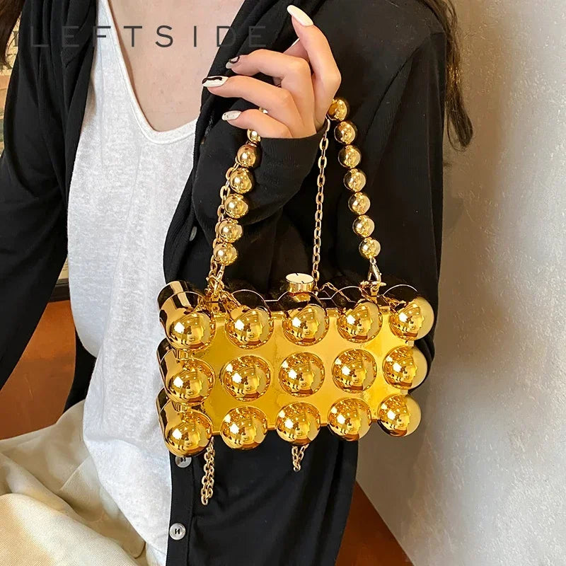 Mini Gold Chain Crossbody Bag by Snagg It Purses