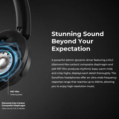 Wireless ANC Headphones | Bluetooth 5.0 Over-Ear Noise Cancelling Headset (70H Playtime) by Snagg A Headphone