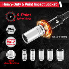 38 Pcs DIY Tool Set – Impact Screwdriver Bits, Nut Drivers, Sockets & Quick-Change Adapters with Ratchet Wrench