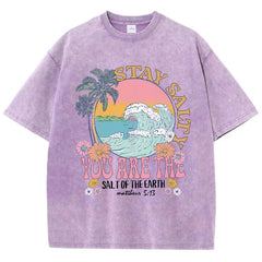 Stay Salty Print Womans Streetwear T-Shirt