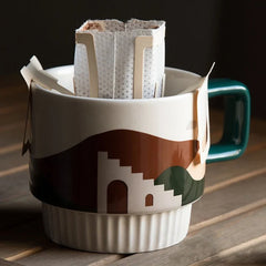 Retro Ceramic Coffee Cup Hand Grip Mug For Home Use Gift by Snagg A Cup