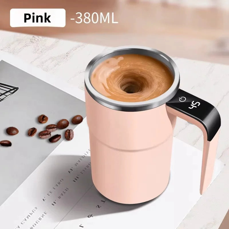 USB Rechargeable Magnetic Coffee Mug Self Mixing 380ml Home by Snagg A Cup