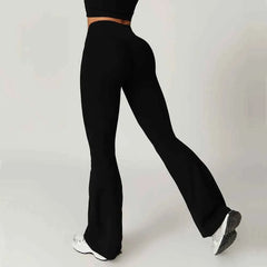 Women's Flared Yoga Pants | High Waist Bell-Bottom Lifting Dance Tights Gym Breathable Leggings