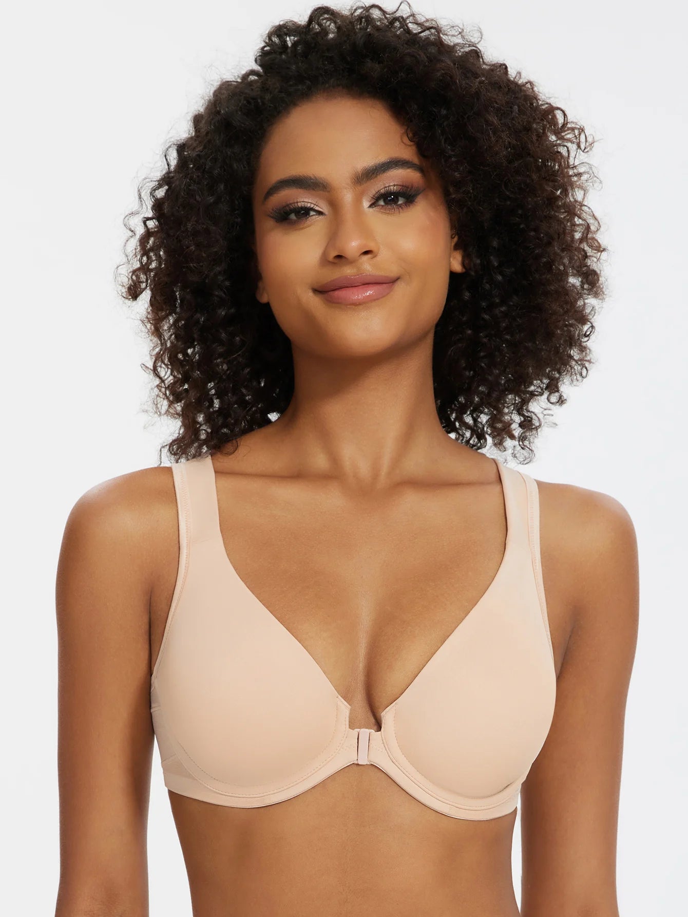 Plus Size Front Closure Posture Bra | Underwire Back Support Full Coverage