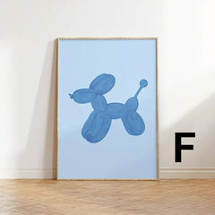 Modern Preppy Balloon Dog Canvas Print by Snagg A Print
