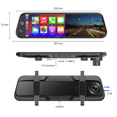 4K Smart Rearview Mirror | Wireless CarPlay & Android Auto Dash Cam