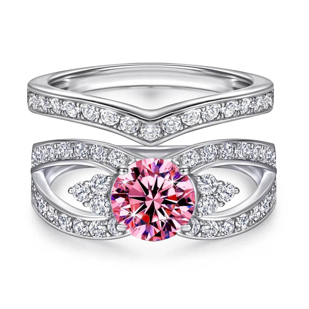 1ct Green Moissanite Double Ring - SnaggIt