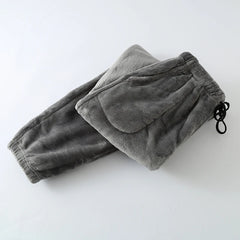 Men's Thickened Flannel Sleep Pants | Winter Loose High Waist Straight Leg Coral Velvet Fleece