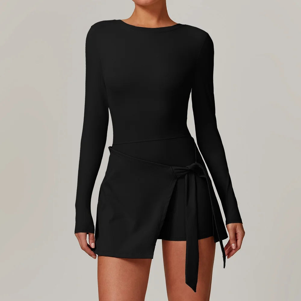 Women's Sports Skirt Dress | Tennis Golf Yoga Gym Running Workout Fitness One-Piece Athletic Dress