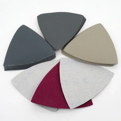 50pcs Silicon Carbide Triangle Sanding Discs 90mm | Wet/Dry Hook & Loop 60–10000 Grit Detail Sander