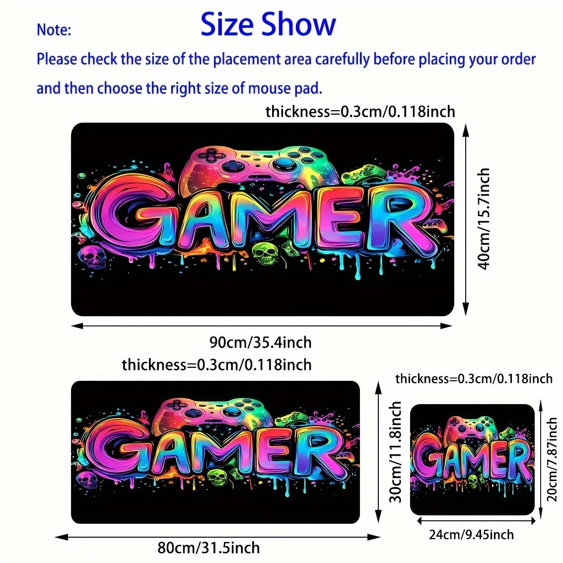 XXL Gaming Mouse Pad with Non-Slip Rubber Base by Snagg A Mouse Pad