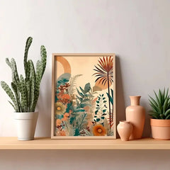 3 Pieces Boho Floral Canvas Prints by Snagg A Print