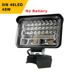 18V Cordless Outdoor Work Spotlight – Multi-Head LED Portable Light