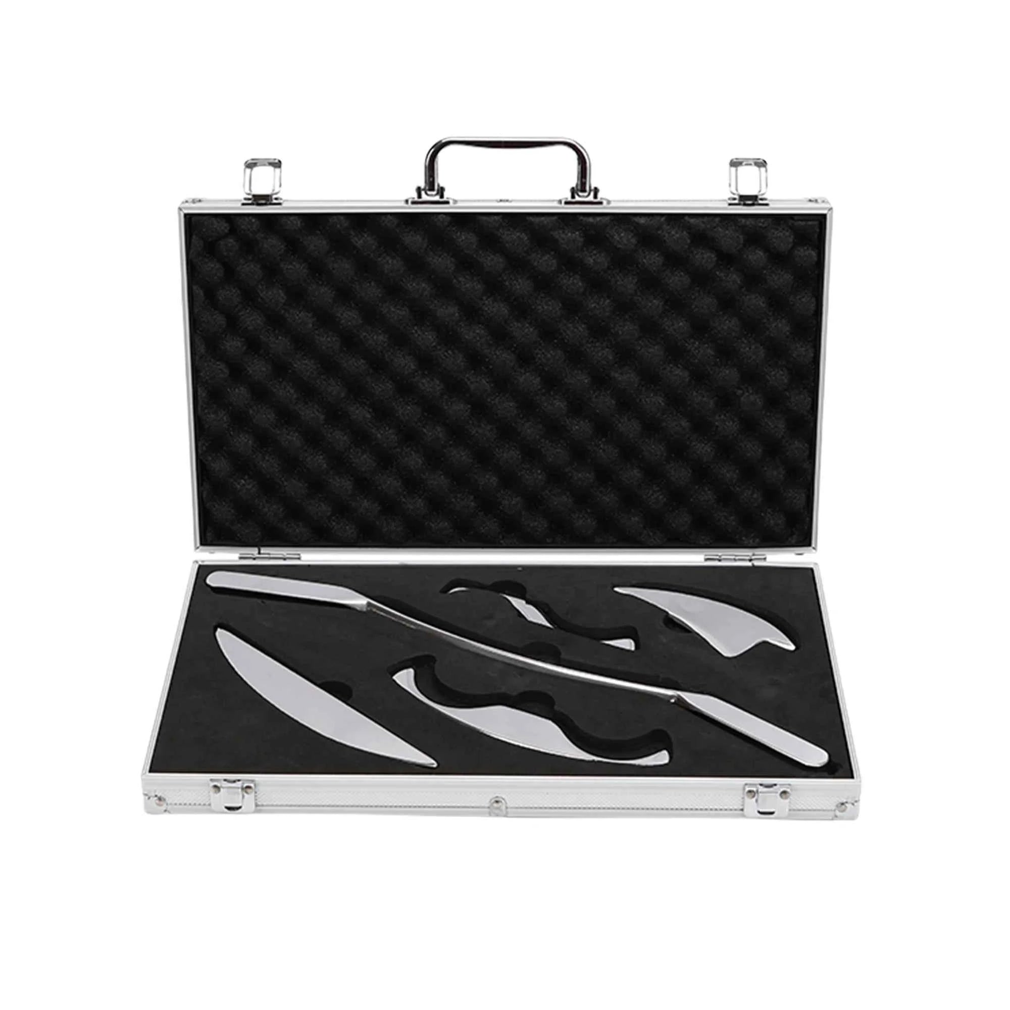 304 Stainless Steel IASTM Gua Sha Set – 5-Piece Fascia Scraper & Muscle Recovery Kit