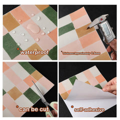 Retro Pink & Green Vinyl Tile Stickers by Snagg A Vinyl Sticker