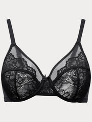 Plus Size Minimizer Bra | Floral Lace Underwire Full Coverage