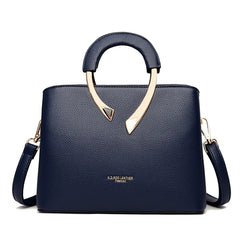 PU Leather Casual Tote Shoulder Bag