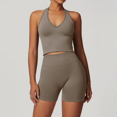 Women's 2-Piece Seamless Yoga Set | Sports Bra & Gym Leggings Athletic Wear Fitness Tracksuit