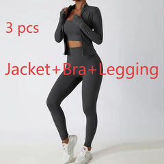 Women's 2/3-Piece Soft Breathable Yoga Set | High Waist Fitness Gym Suit Tracksuit Workout Clothes